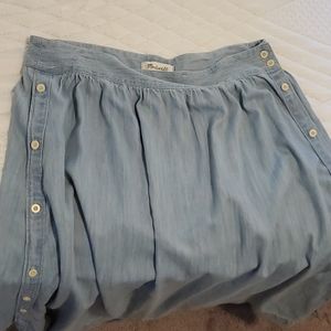 Madewell Side Button Midi Skirt